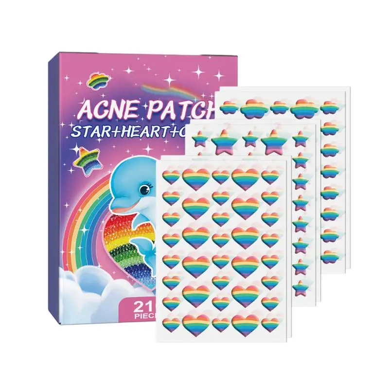 216 Pcs Acne Pimple Patch Sticker Colorful Pimple Patch Spot Patch Blemish Patch Professional Healing Absorbing Spot Sticker