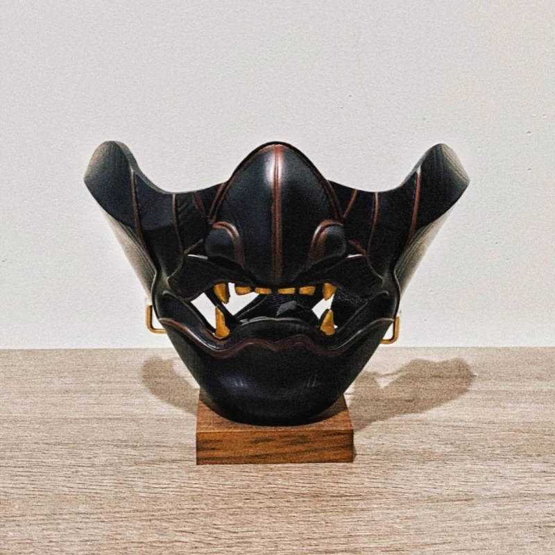 Tsushima Island Jingjingren resin helmet samurai mask riding death Naruto cos Japanese black soul mask