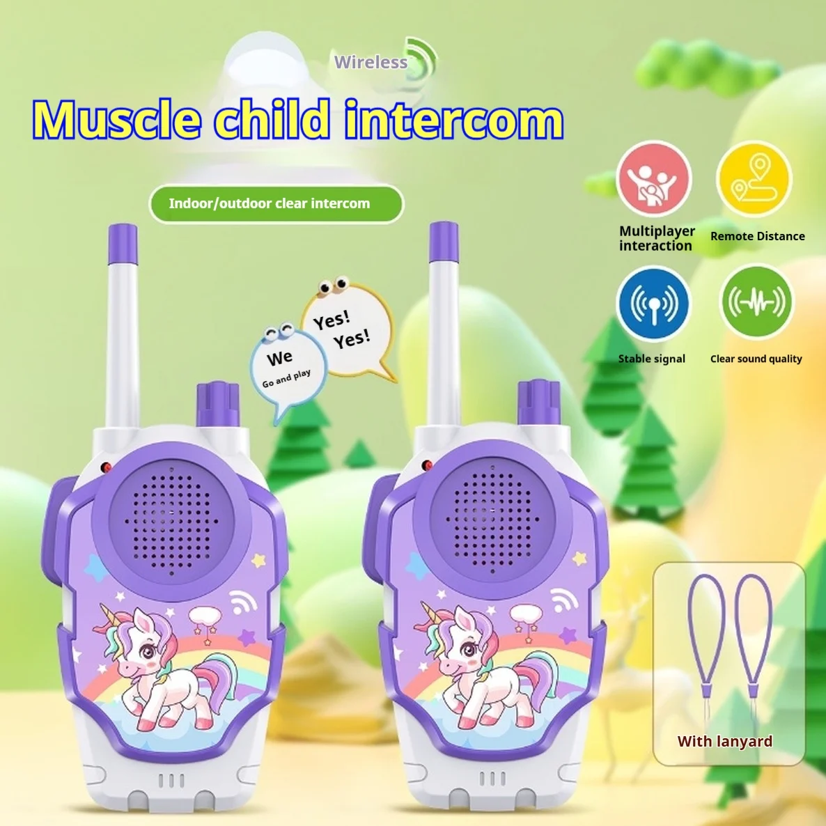 2PCS Walkie-Talkie, Children's Toys, Wireless Walkie-Talkie, Parent-Child Interaction, Friend Interaction, Intercom, Communicati