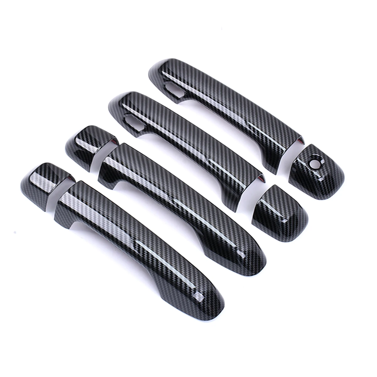 Carbon Fiber For Toyota Land Cruiser 200 LC200 2016 2017 2018 2019 ABS Chrome Keyless Entry Door Handle Cover Accessories
