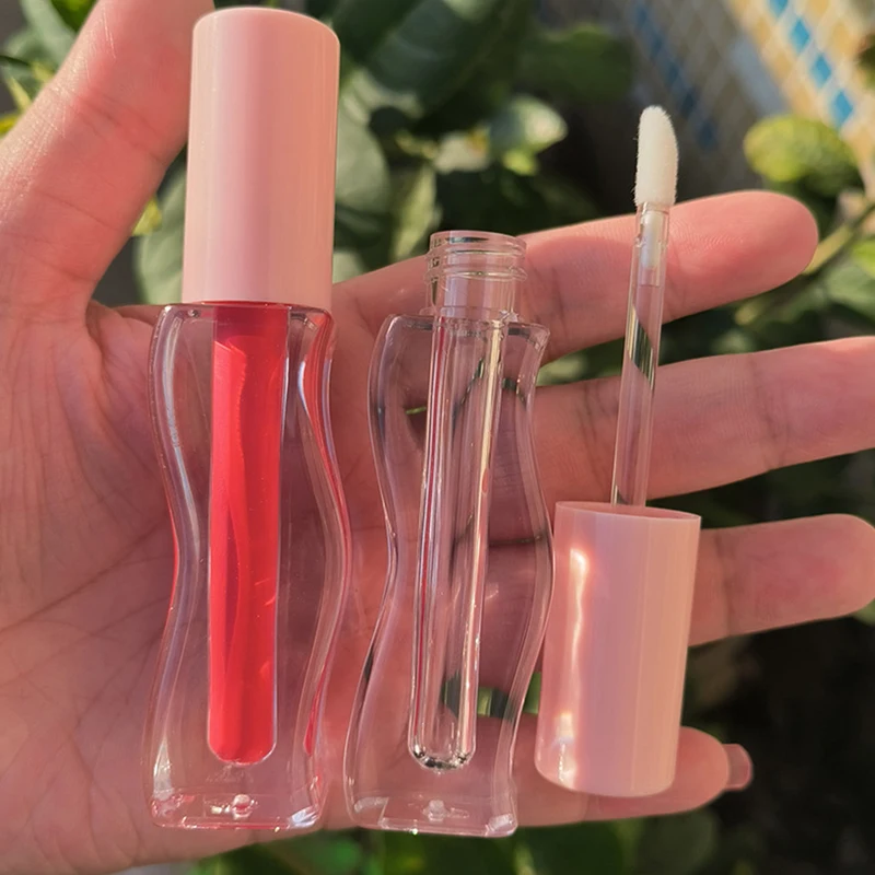 Linhas onduladas Lip Gloss Tubes, Batom Líquido Vazio Lip Glaze Tube, Recipiente de Embalagem Cosmética Recarregável, 2.5ml