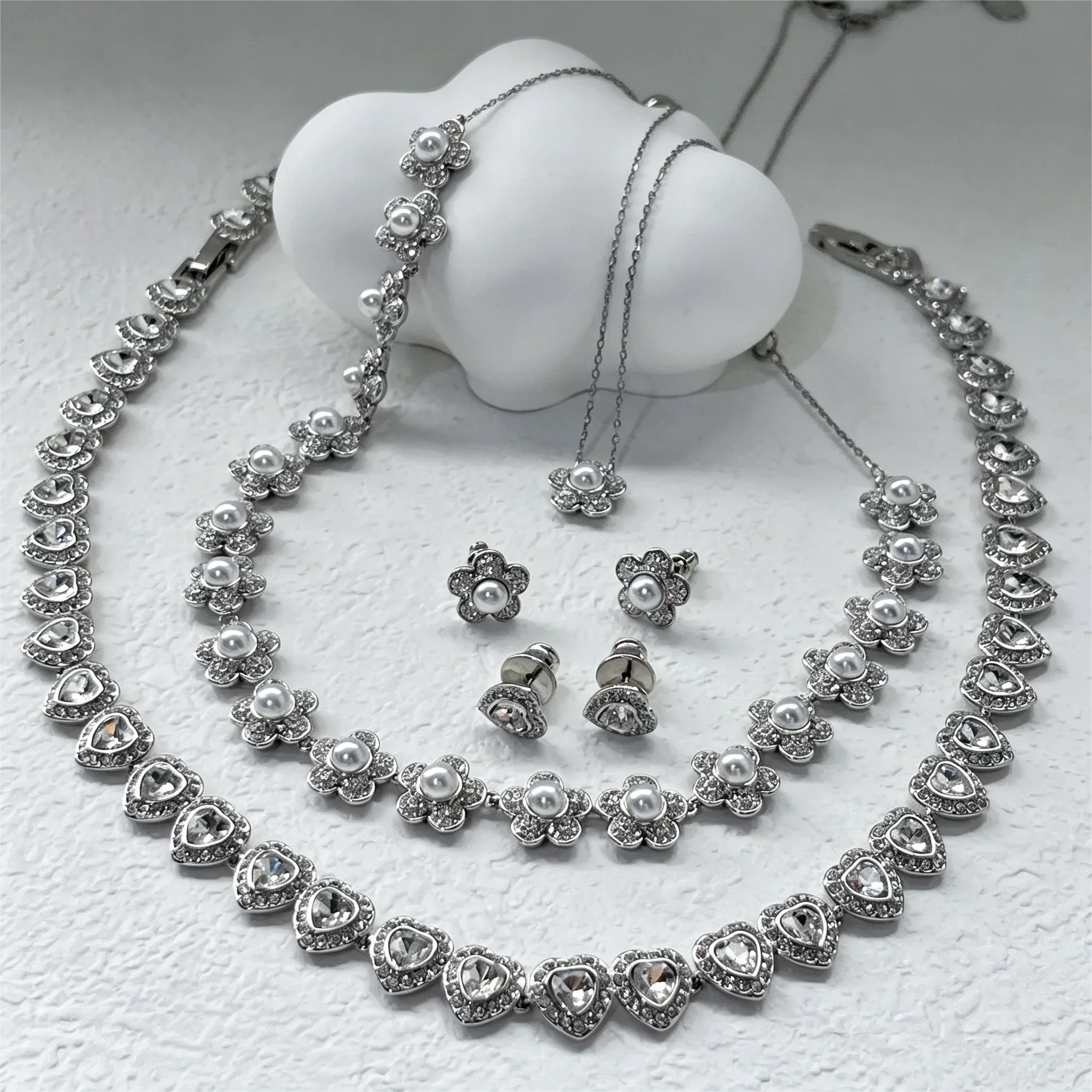 Collar con Colgante de Corazón Love Charms Original 2026, Nuevos Conjuntos de Joyería Fina para Mujer, Aretes y Pulsera con Corazón, Accesorios de Joyería, Regalo