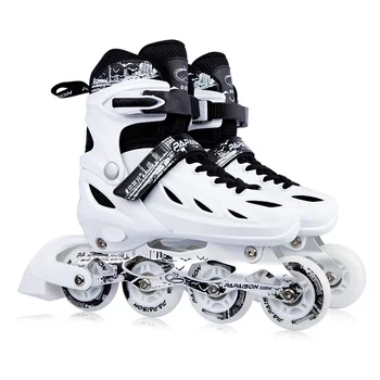 Sapatos de patins inline ajustáveis, tênis profissional piscante deslizante, corrida ao ar livre, patinação de velocidade, 4 rodas, presentes