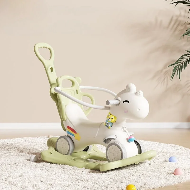 3-w-1 Koń na Biegunach Zabawka dla Niemowląt Małych Dzieci Zestaw do Zabawy dla Chłopców Dziewczynek Unisex Zabawki do Jazdy dla Dzieci w Wieku 1-6 Lat