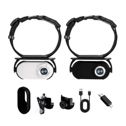 NEW Pet Collar Camera 360 Degree Rotation Large Wide-angle Camera Support OTG 0.96 Inches Screen Mini Action Camera Video Record