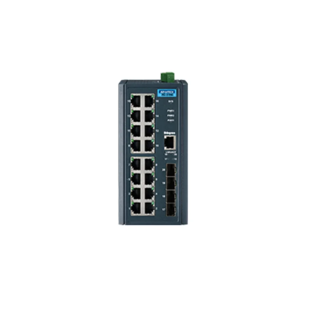 Advantech EKI-2720G 16 Gigabit Ethernet 4 SFP Port Din-rail Wall Mount Poe Unmanaged Industrial Network Switch