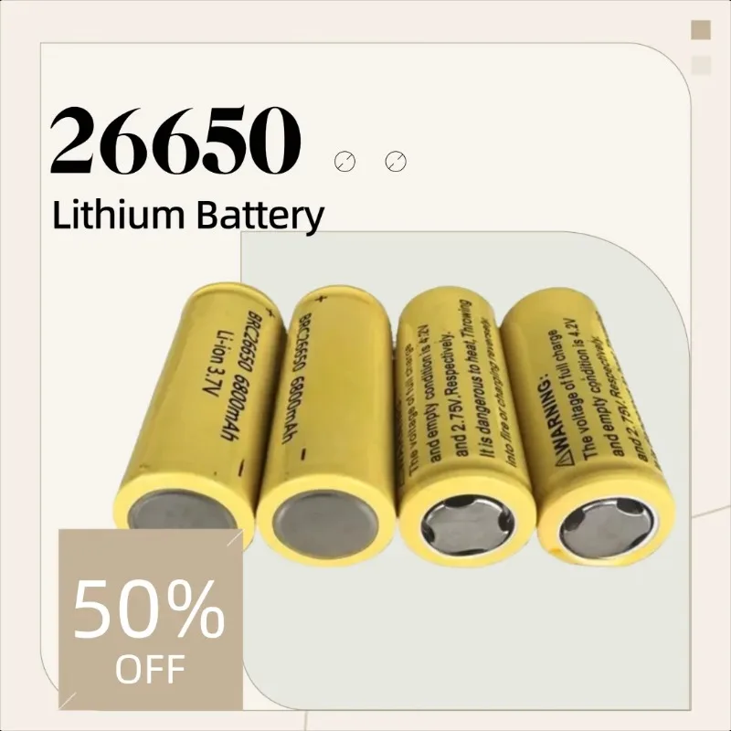

26650 3.7V 6800mAh Lithium Battery Flashlight Battery