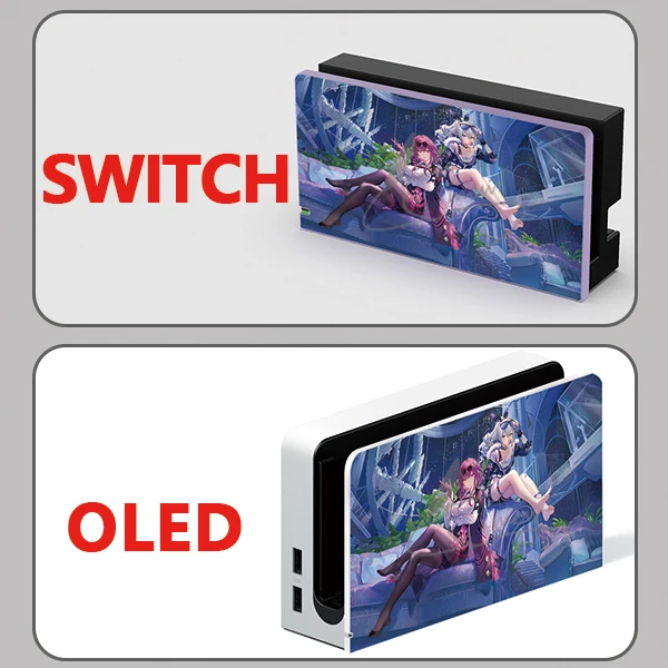 Honkai Star Rail Kafka Silver Wolf Fu Xuan Anime Girl funda protectora para Nintendo Switch o OLED TV Dock Case