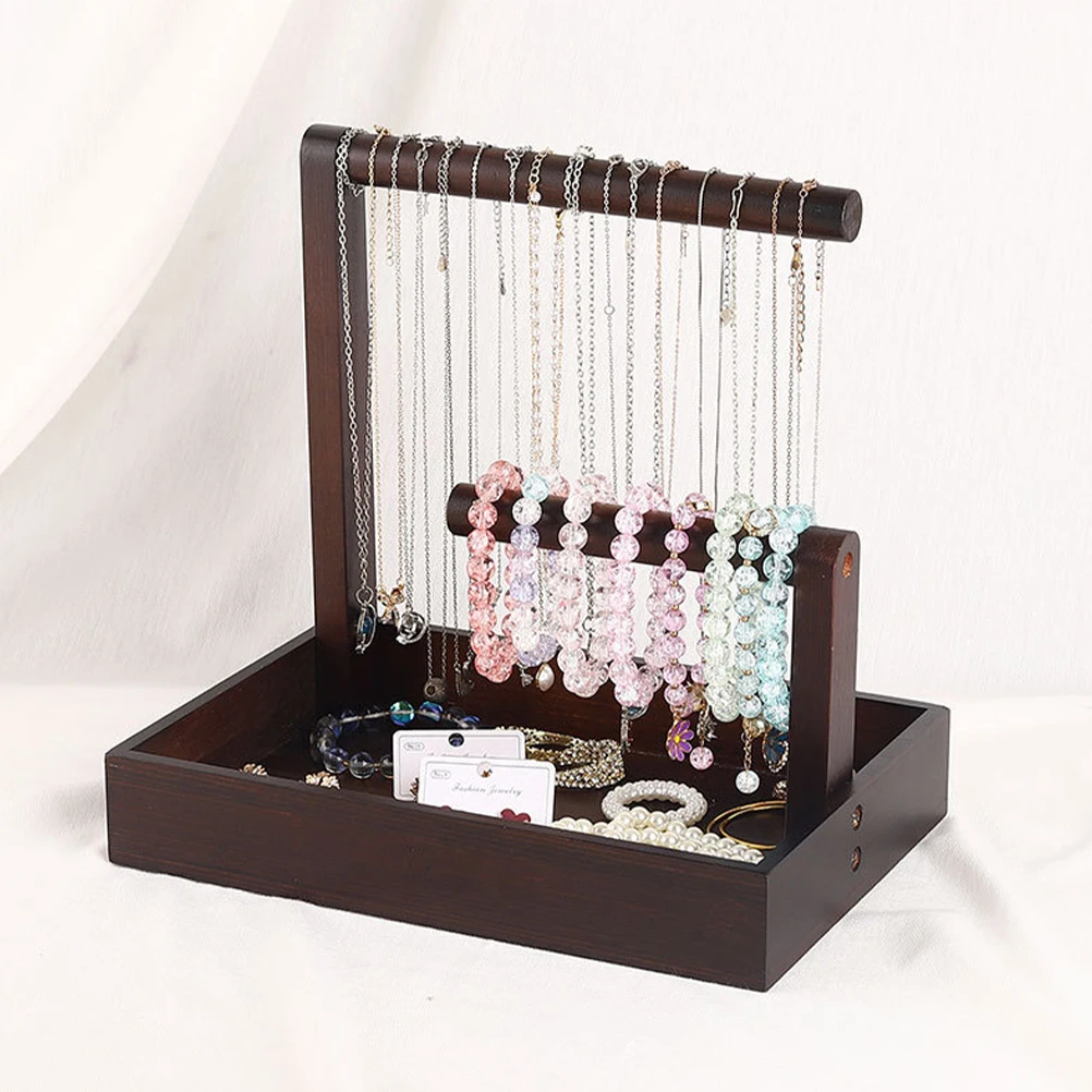 Wooden Jewelry ganizer Holder Display Rack for Watches Bracelets Necklaces Storage Container Box Home Decor Gift Idea