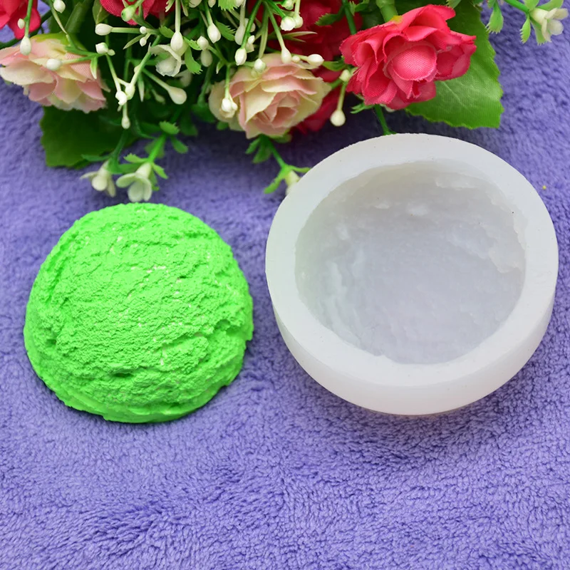 Ice Cream Spherical Candle Making Silicone Soap Mold Model DIY Decoration Mold Gypsum Aromatherapy Hanging Decoration Mold - view 6