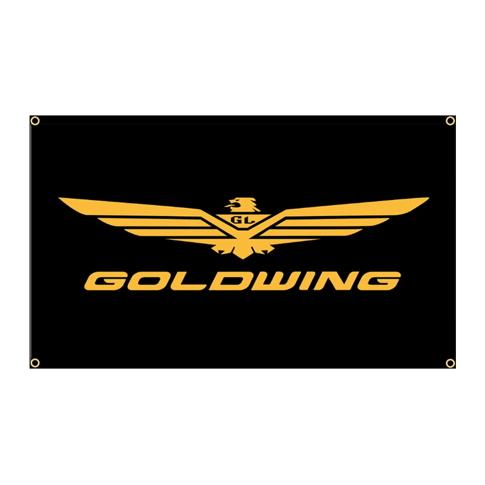 QLFLAG 3X5Fts 90x150cm Motorcycle Goldwing Flag