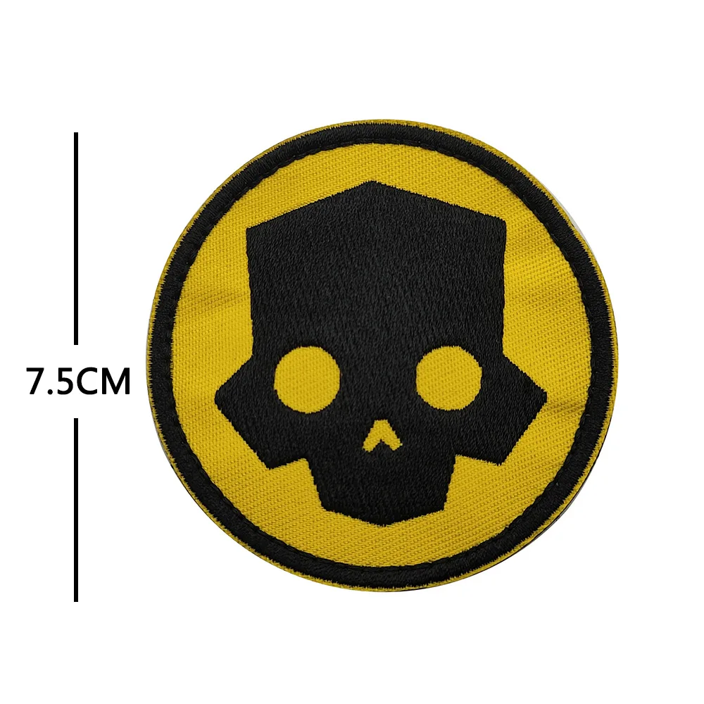 Hell Divers Hook&Loop Patches Super Earth Stratagem 500 Kg Bomb Morale Badge Hell Divers Skull Embroidered Game Patches