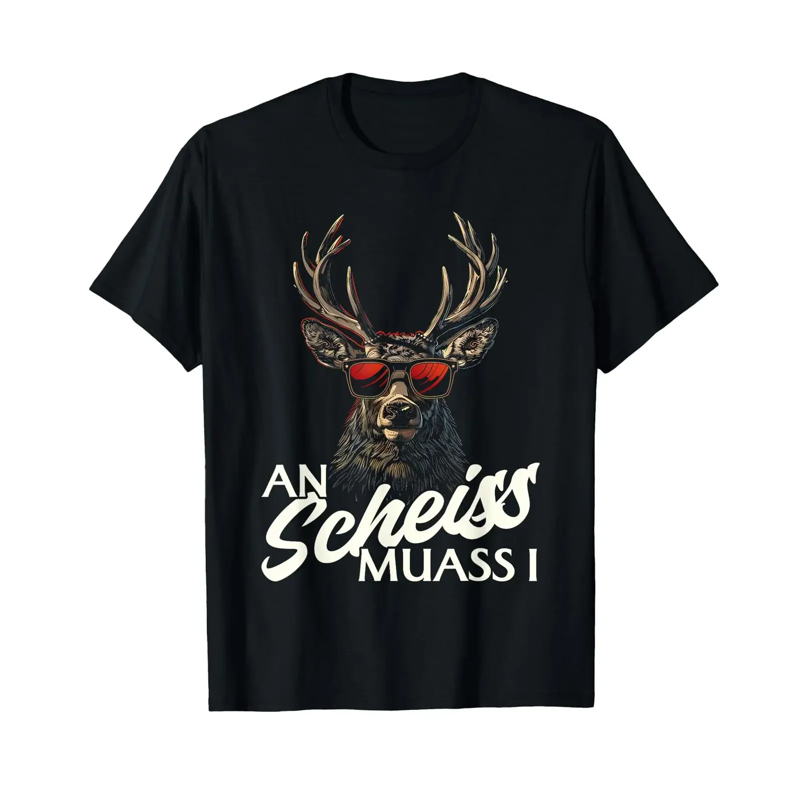 An Scheiss Muass I Ersatz Dirndl Hirsch Geweih Trachtenshirt T Shirt vintage Washed Casual Stylish designer clothes Comfortable
