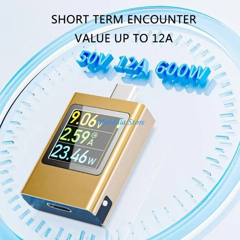 U2JC Multimetro USB multifunzione Misuratore potenza e tensione con display della temperatura adatto per l'analisi rapida