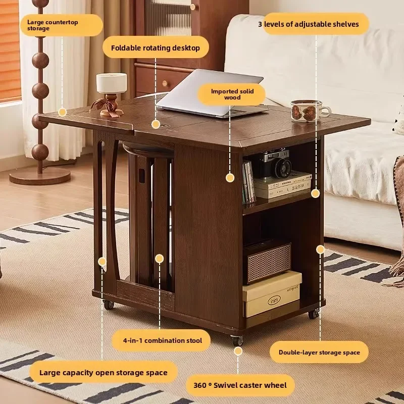 

New model Coffee table removable foldable side table trolley table sofa side cabinet premium
