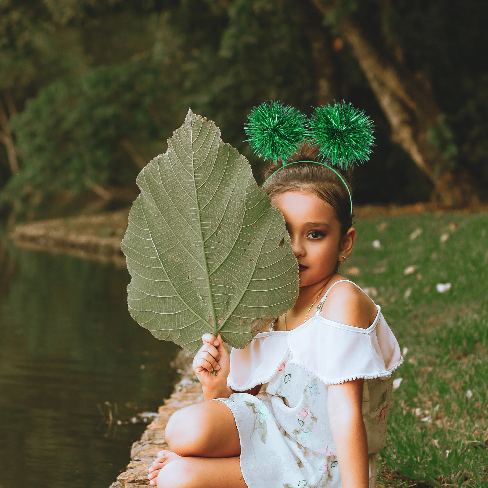 عصابة رأس بهرج بوم بوم لعيد الميلاد وحفلات أعياد الميلاد وحفلات الأطفال وحفلات الرأس وإكسسوارات شعر ممتعة #5