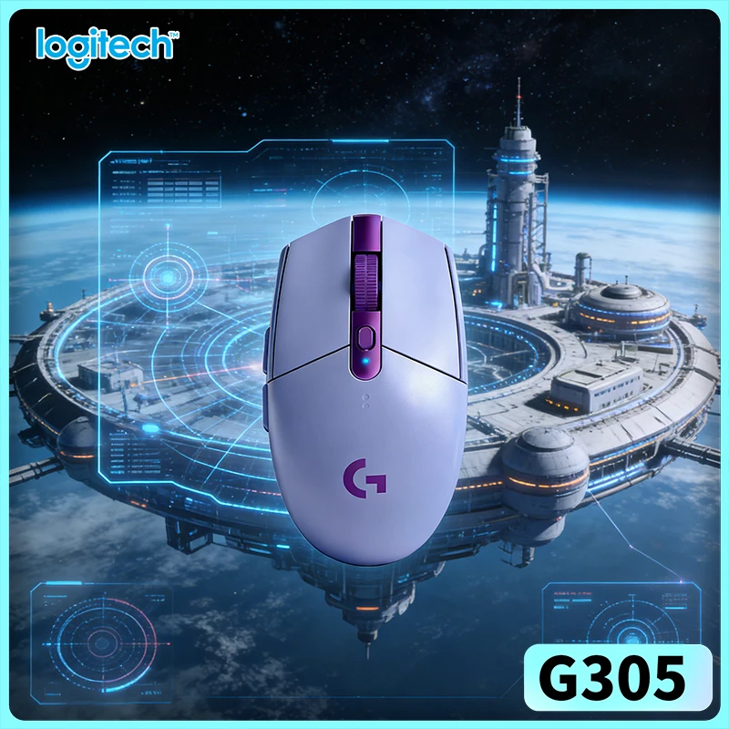 Logitech G305 Wireless LIGHTSPEED Mouse, 1ms Response, 12000 DPI HERO, 6 Buttons, 250h Battery, 99g, Competitive PC Mac