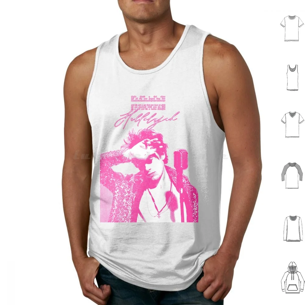 Jeff Buckley Hallelujah Tank Tops Print Cotton Music Aesthetic Vintage Album Retro Jeff Buckley Guitar Classic Buckley