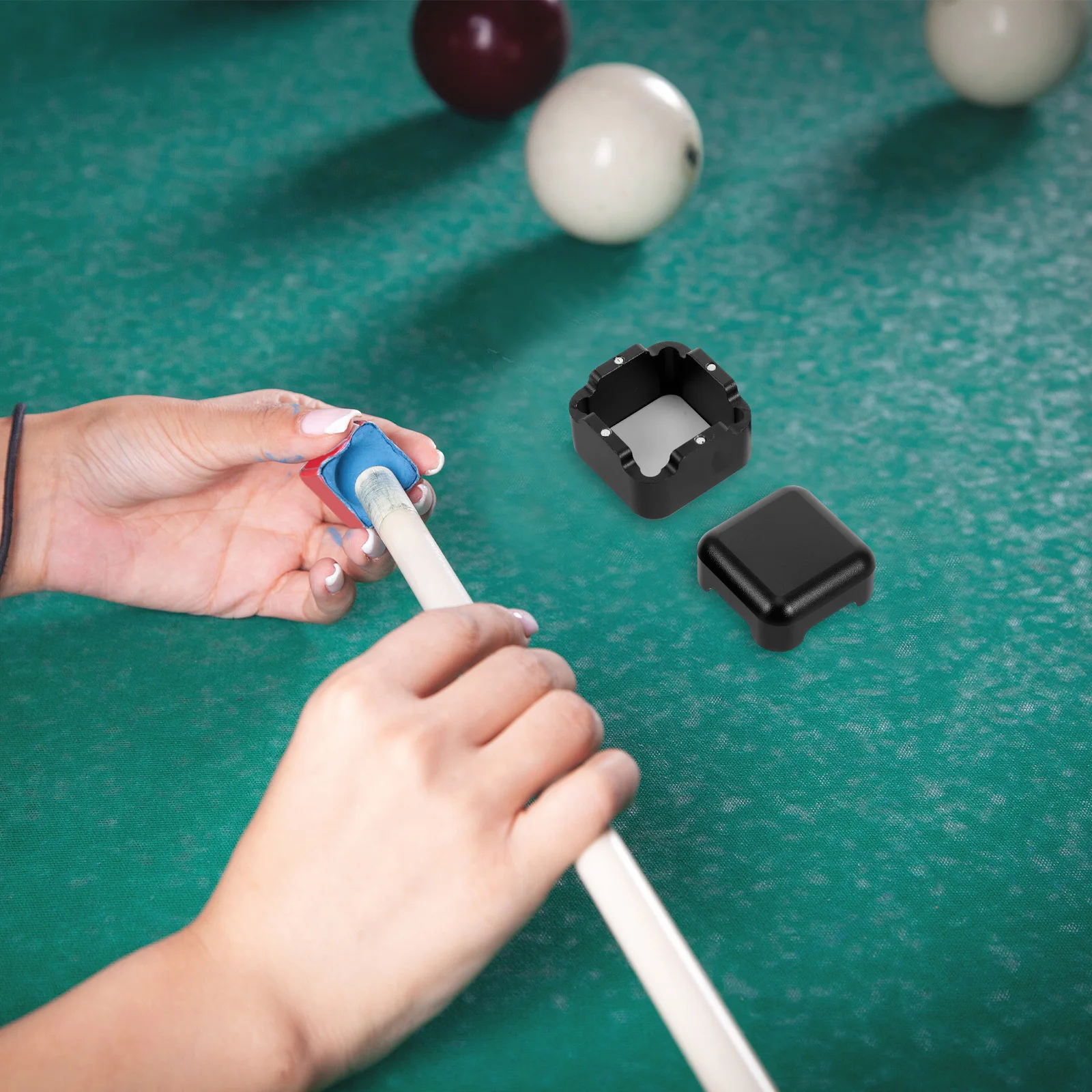 

Aluminum Cue Chalk Holder Portable Billiard Accessory Lightweight Durable Nonmagnetic Clip Case for Snooker Pool
