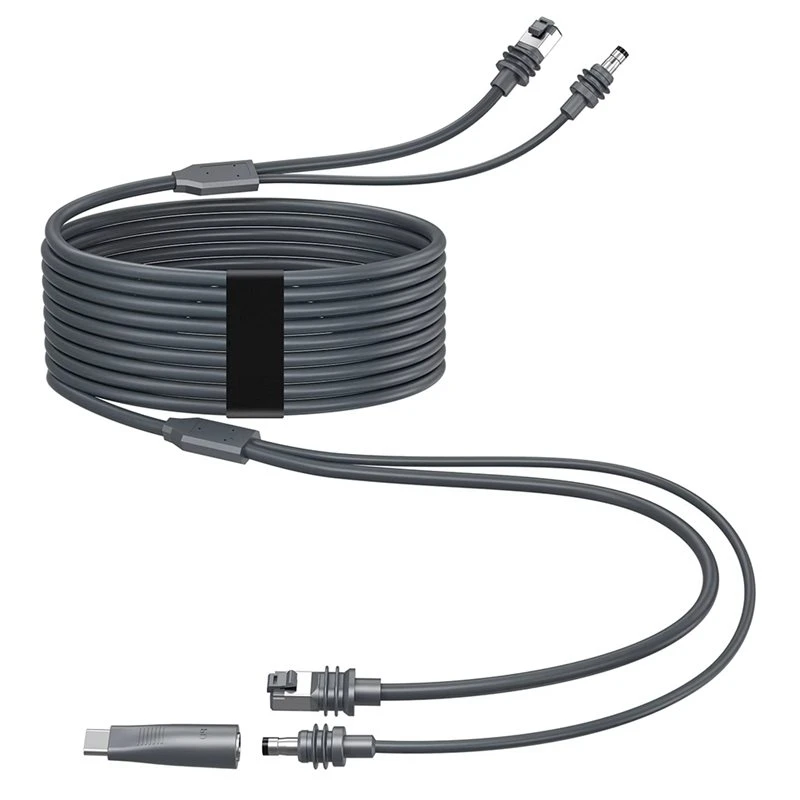 L73A 2026-For Starlink Mini 2Pcs Gigabit Ethernet Cable 2 In 2 Ethernet Adapter USB C Fast Charging 5M DC To USB C Data Cable