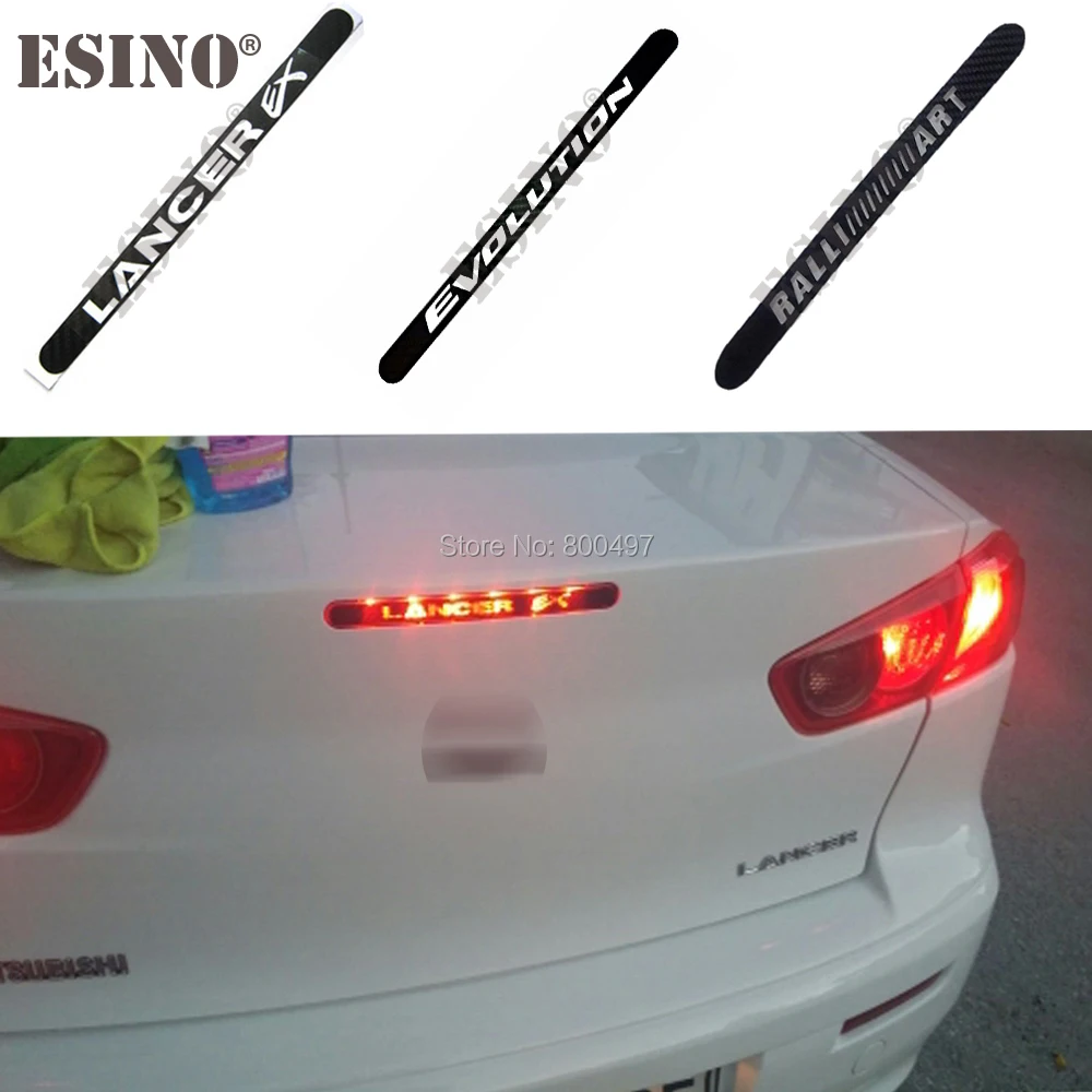 

New Car Styling Car Cover Car Protector Carbon Fiber Vinyl Sticker Brake Light Hatch Back Decoration for Mitsubishi LANCER EX