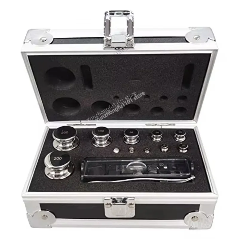 F1 Grade 23Pcs Calibration Weight Kit, 1mg-500g 304 Stainless Steel Precision Weights Set with Certificate