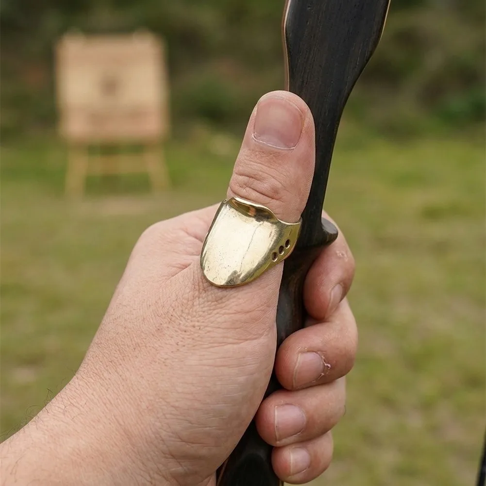 Copper Thumb Ring Protector for Traditional Eastern Styles Such as Korean Chinese and Mongolian for longbow Practice