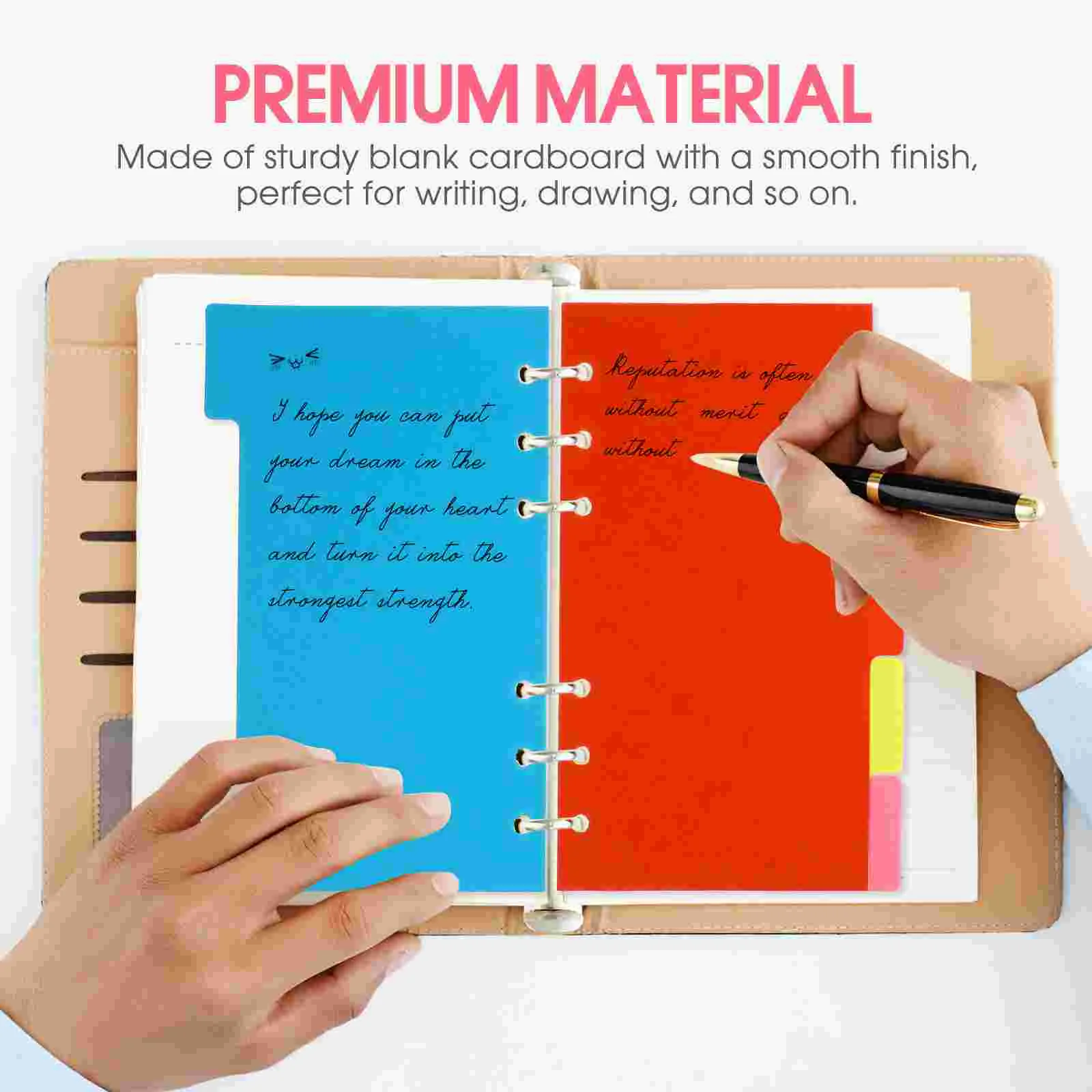 6 Pcs Filler Paper Child Notepads 6- Hole Binder Dividers A5 Spiral Notebook Refill