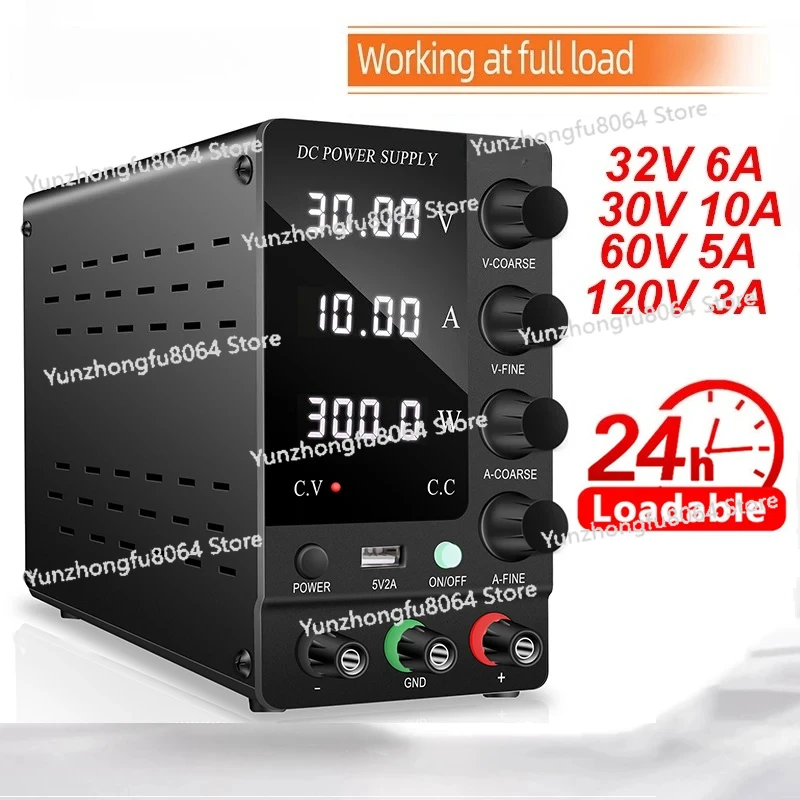 

DC Laboratory Power Supply 30V 60V 120V Adjustable Voltage Regulator Bench Switching Power Supply Preset Current ON/OFF