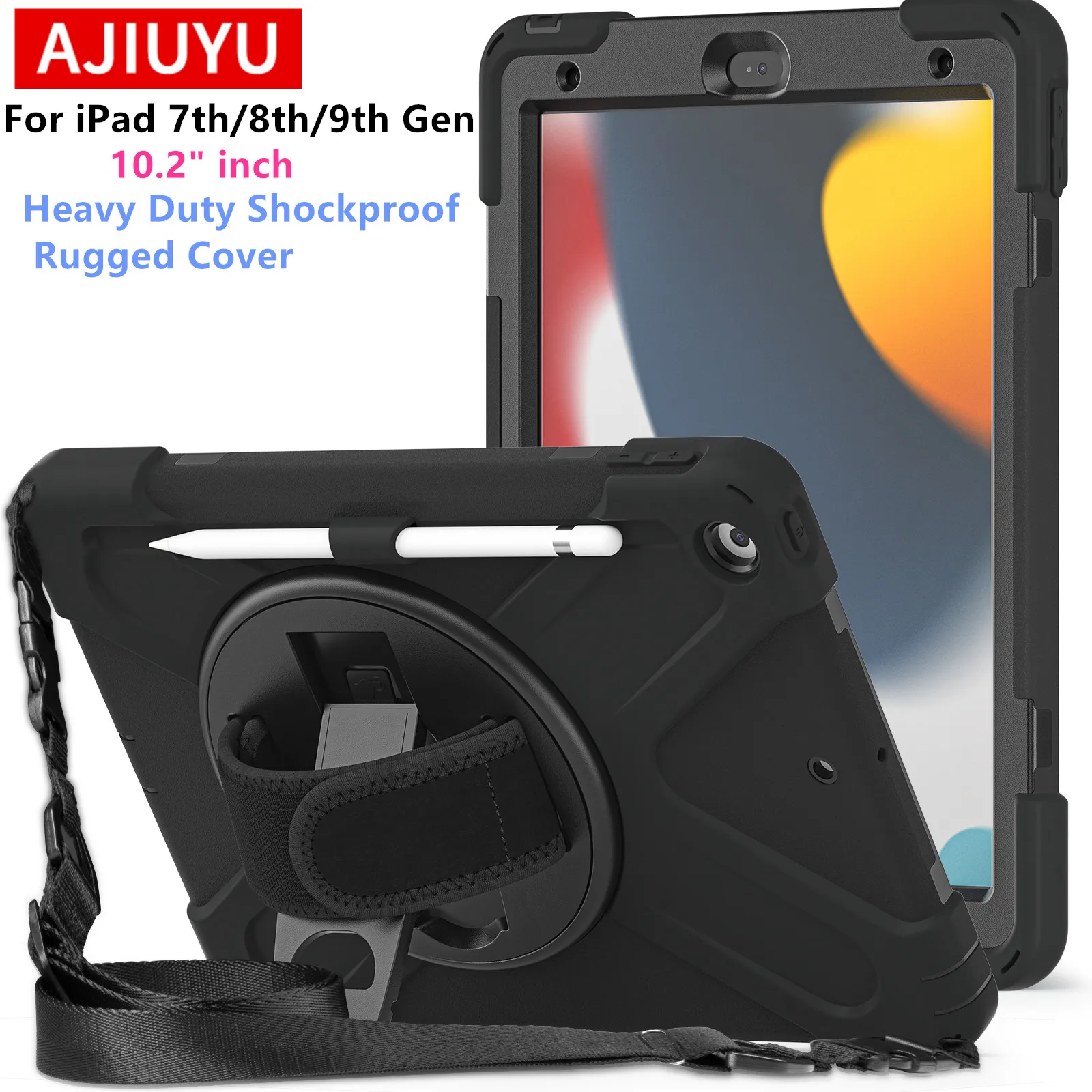 Kids Silicon Armor Case For iPad 7th 8th 9th Gen 10.2