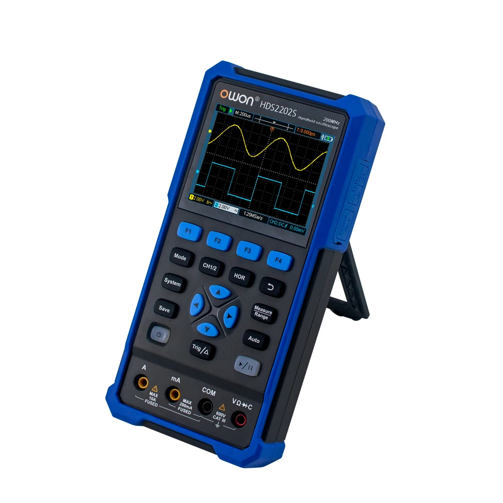 OWON Digital Oscilloscope HDS200 Series 40/70/100/200MHz Multimeter 2 Channels Handheld Osiclloscopes Waveform Signal Generator