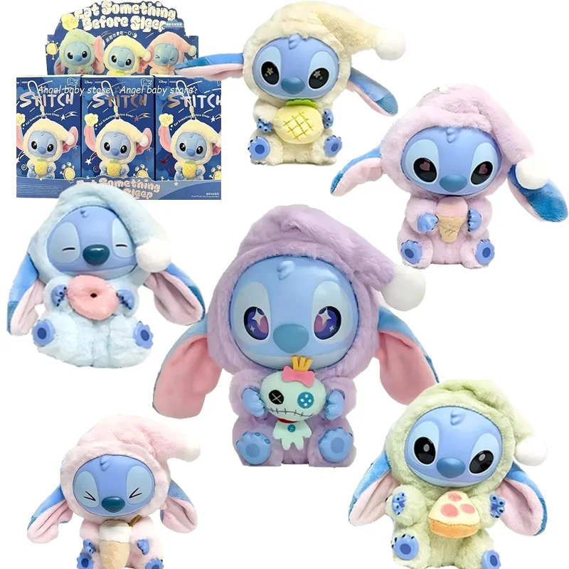 

Kawaii Stitch Blind Box Bag Eat Some Thing Before Sleep Series Виниловый кулон Милая кукла \ Mystery Box Пушистая кукла-сюрприз в подарок