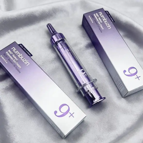 Numbuzin NO.9 NAD+ Retinol Peptide Purple Needle Tube Eye Cream For Firm Smoothing Fine Lines Improve Dullness Korean Skin Care