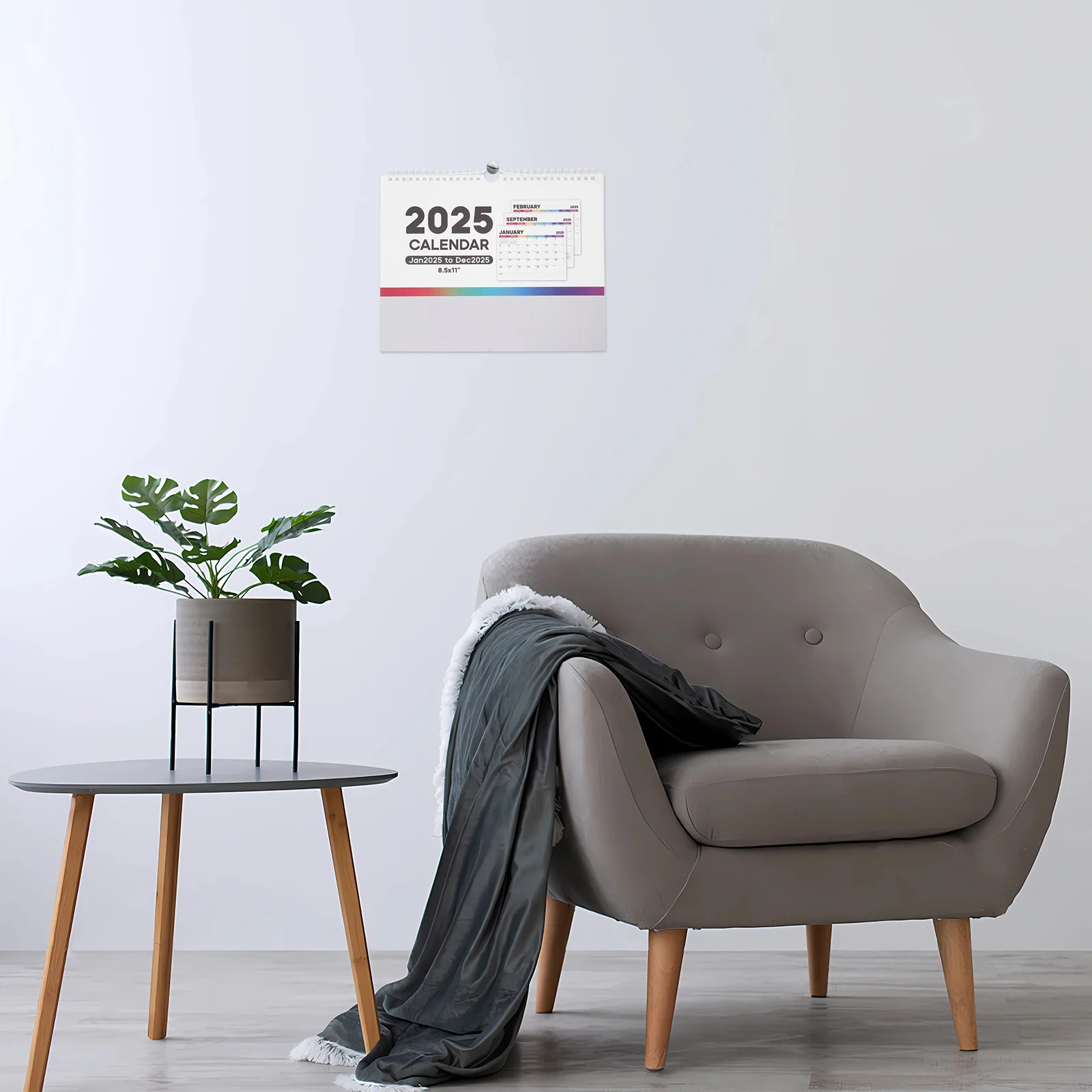 

Wall 2025 Monthly Hanging For Office Home School Clear Print Fade Resistant Coil Design Planning Decorative Household