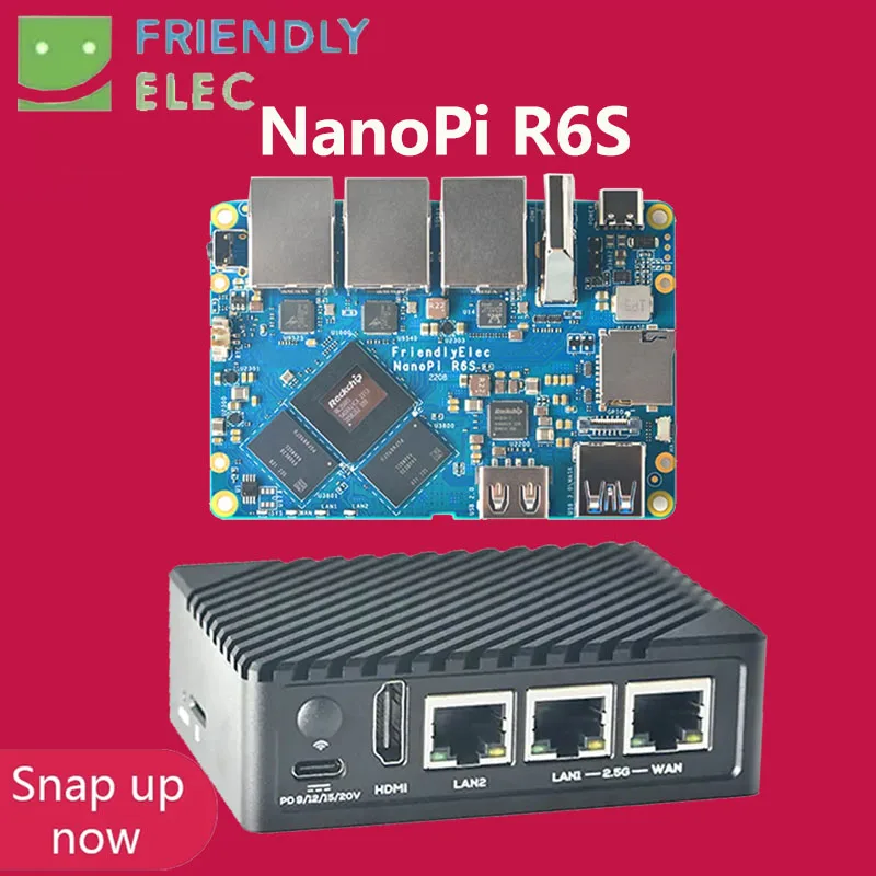 NanoPi-Smartphone R6S, RK3588S, 8 Go de RAM, DDR4, 32 Go de ROM, eMMc, 2.5G