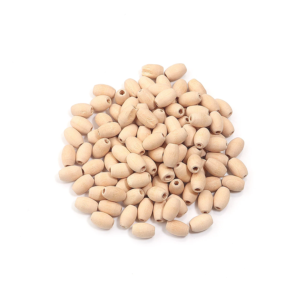

20-200pcs Oval Natural Wooden Loose Spacer Beads for DIY Handmade Bracelet Necklace Jewelry Making Accessories Materials