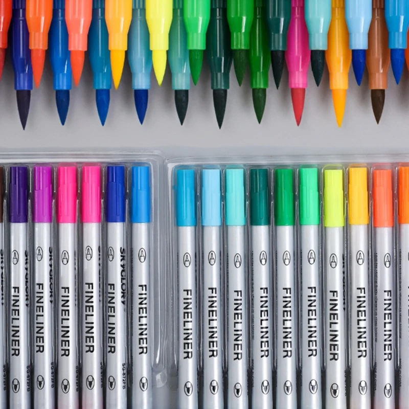 Creative Watercolor Brush Pens Needle Tip Painting Pen Multi-colors Combination Painting Markers for DIY Design Drawing