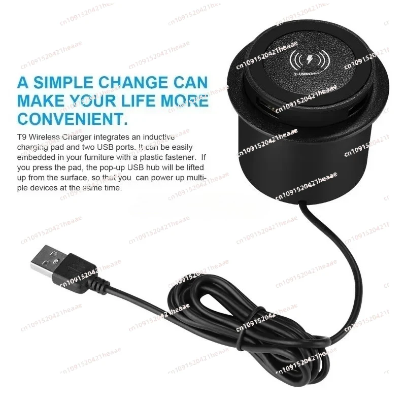 

Подходит для USB-зарядных устройств, прикроватных тумбочек, подлокотников диванов, настольной и офисной мебели. Встраиваемое беспроводное зарядное устройство. Три в одном. Многофункциональное, скрытое.