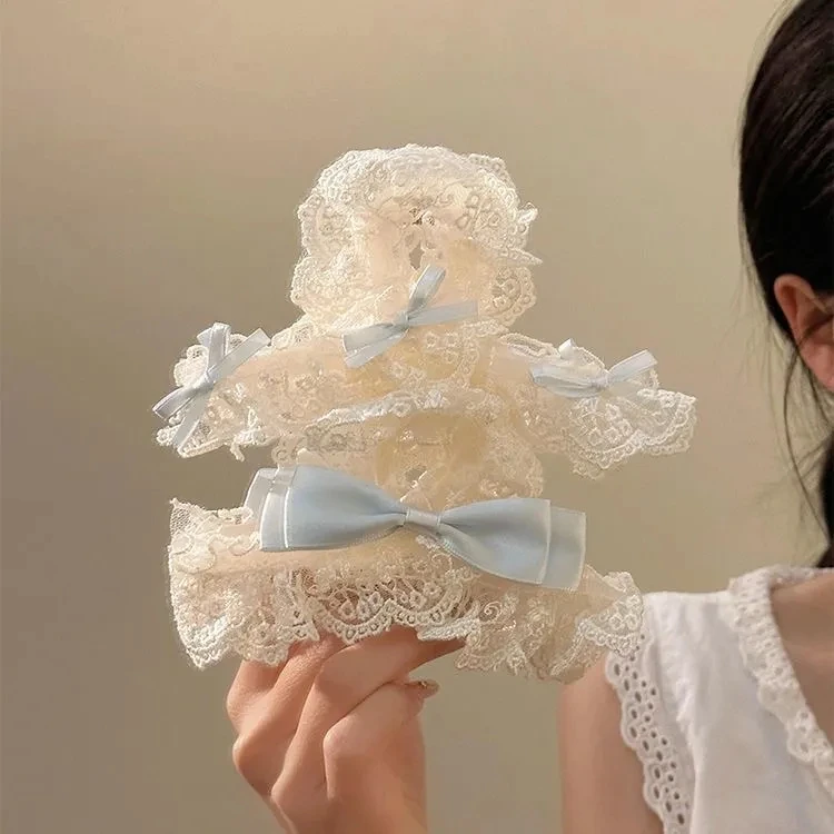 1PC Lace Ponytail Grab Clip Fashion Hundred Hobbies Back of Head Plate Hair Shark Clip Advanced Feeling Top Clip Headdress