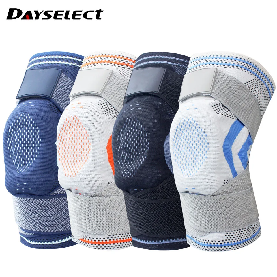 1Pcs Professional Knee Brace Compression Knee Sleeve Pain Relief Patella Gel Pad&Side Stabilizers Knee Support Bandage Men Women