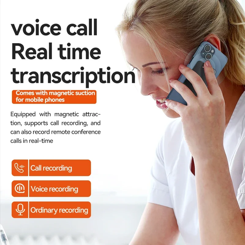 8-128 جيجابايت AI ChatGPT-4 مسجل صوت ذكي تطبيق الصوت سجل المكالمات الهاتفية نقل Summarize جهاز تحويل الصوت إلى النص