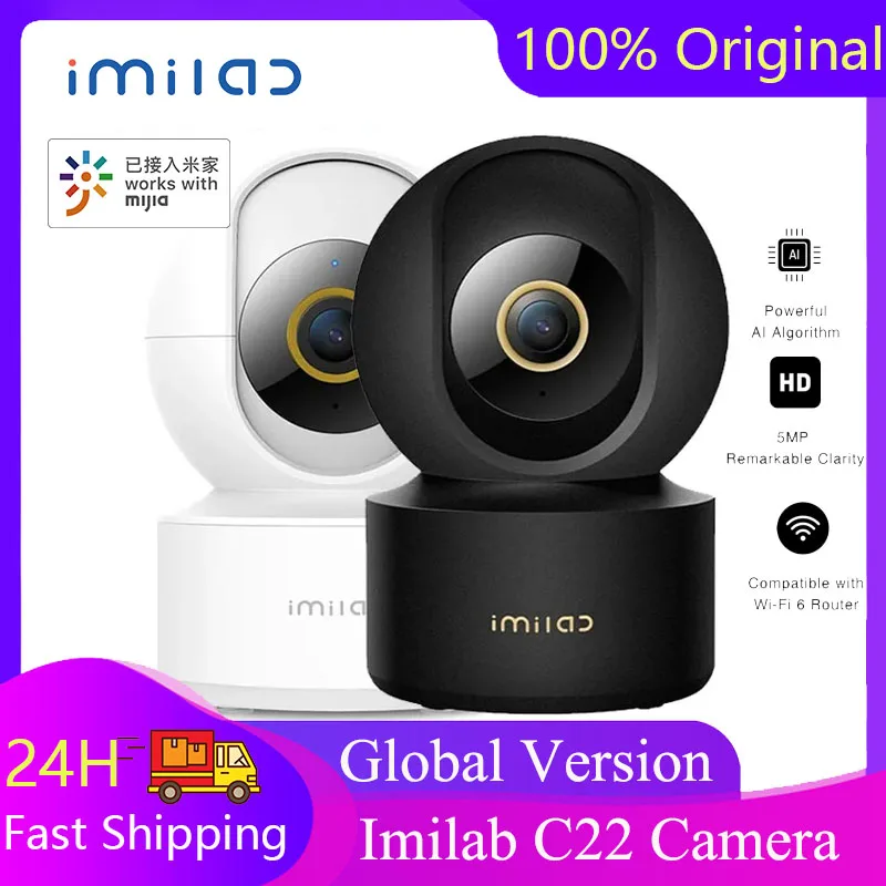 

IMILAB C22 Security IP Camera 3K Remarkable Clarity Wi-Fi 6 Router Powerful AI Algorithm CCTV Security Protection Indoor Camera