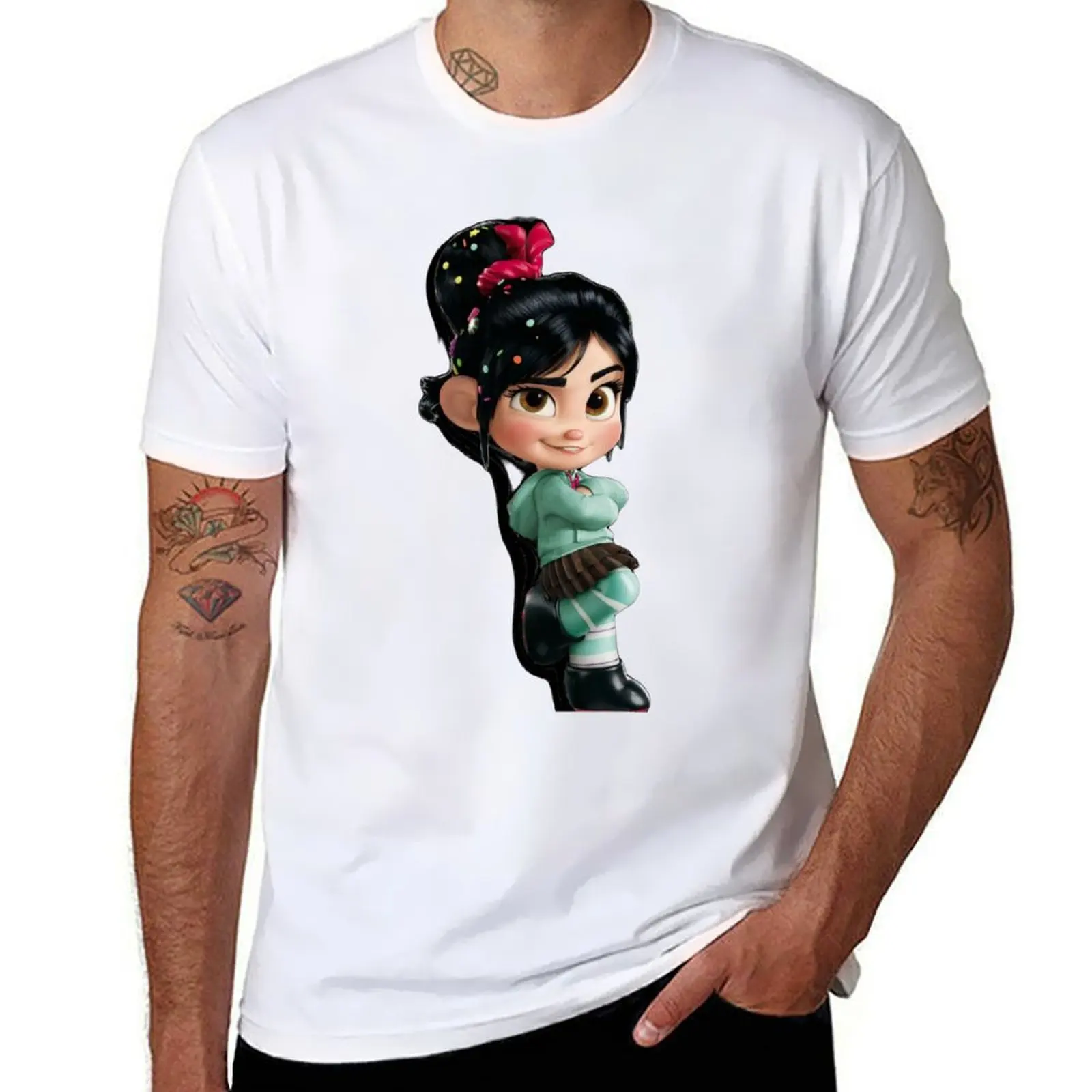 

Футболка Vanellope von Schweetz, мужские футболки с рисунком, забавные мужские футболки для мужчин, футболка