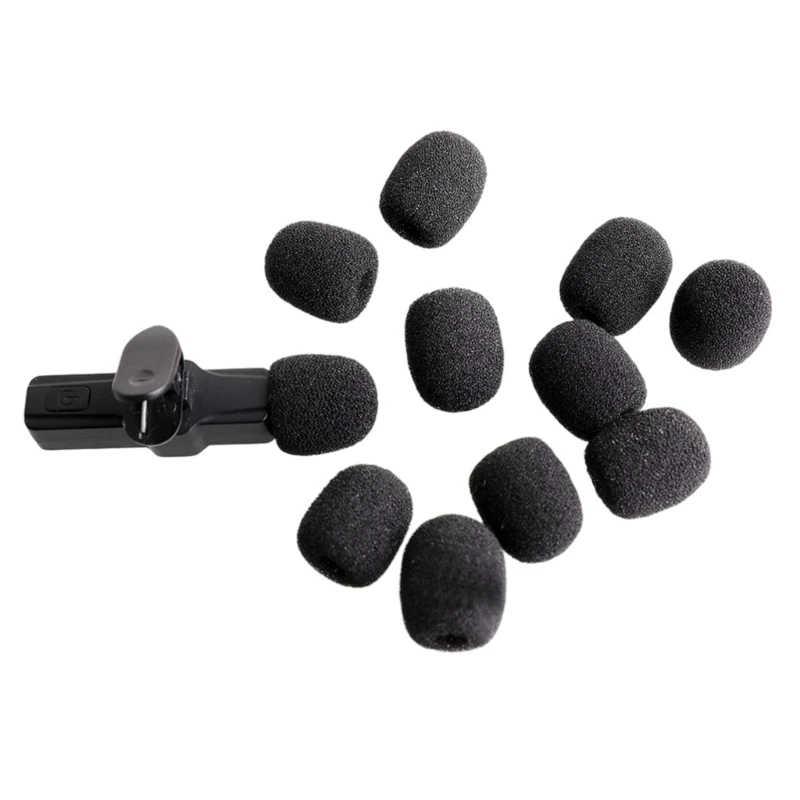 100 Uds auriculares micrófonos cubierta espuma parabrisas cubierta protectora micrófonos espuma para micrófonos