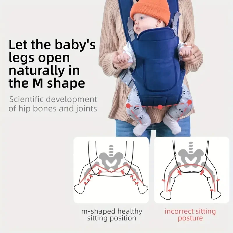 Ergonomic Physiological M Baby Carrier Infant Baby Hipseat Carrier Front Facing Ergonomic Kangaroo Baby Wrap Sling for 0-24M