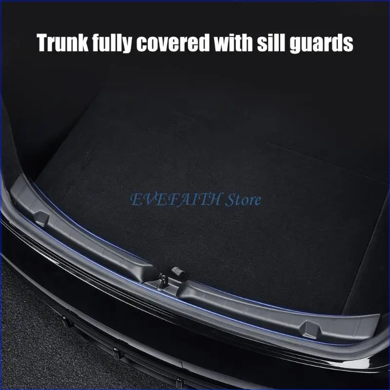 

124B Car Door Guards Trunk Threshold Strips Back Sill Protectors Lid Waterproof