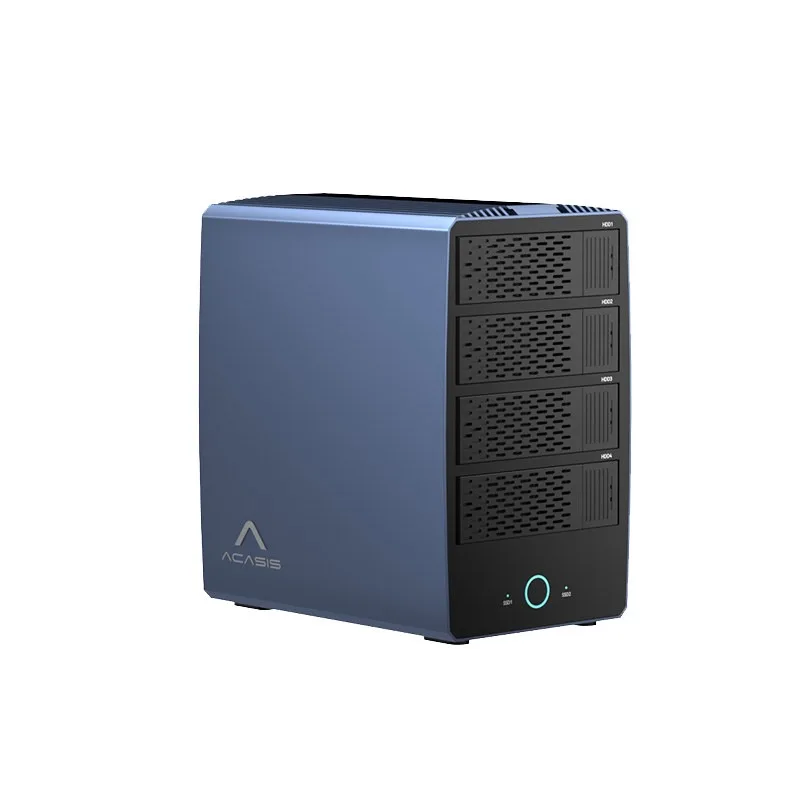 3.5 Inch Dual Bay External Hard Drive Enclosure, HDD SSD Mix Use Disk Reader with USB 3.0, SATA Hard Drive Docking Station