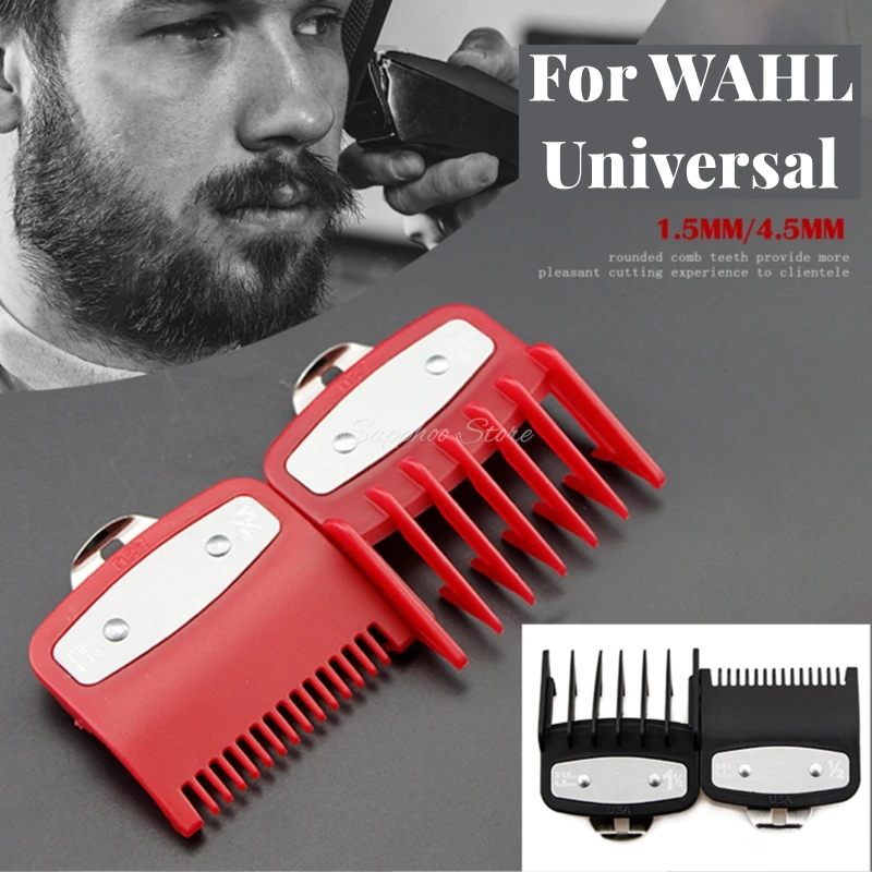 

2pcs/set For Wahl Hair Clipper Guide Limit Comb Beard Trimmer Comb Pro Cutting Guide Replacement Clipper Blade Cutter 1.5/4.5mm
