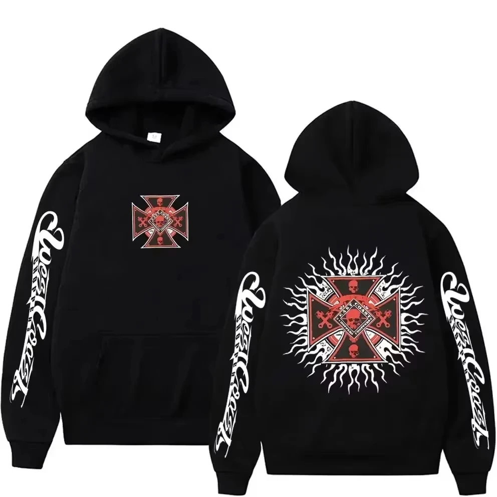 2026 new West Coast slice pattern men's and women's retro street style unisex long-sleeved hoodie with hood