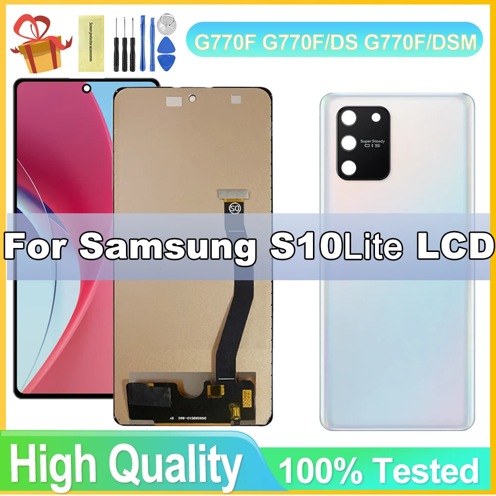 

100% протестированный TFT ЖК-дисплей Samsung S10 Lite G770F ЖК-дисплей с цифровым преобразователем сенсорного экрана в сборе для Samsung S10 Lite LCD